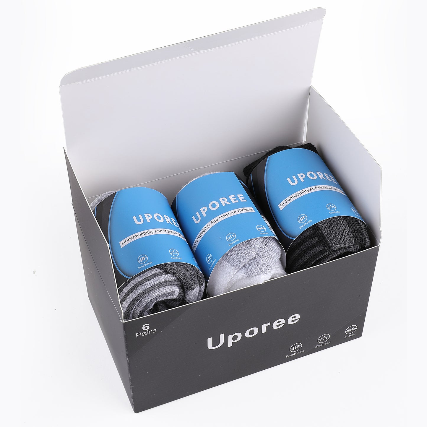 Uporee 10 Pairs Athletic Running Low Cut Socks Thin Cotton Soft Ankle Tab Socks