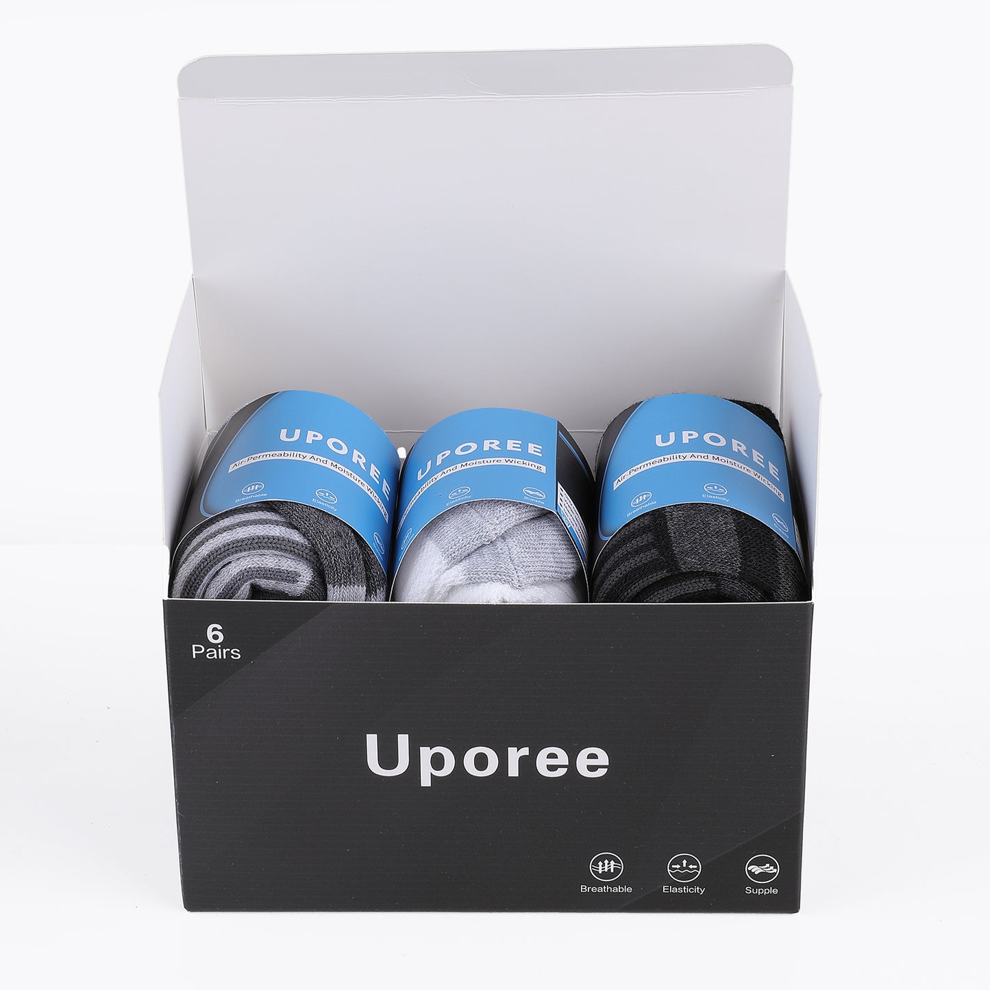 Uporee 10 Pairs Athletic Running Low Cut Socks Thin Cotton Soft Ankle Tab Socks