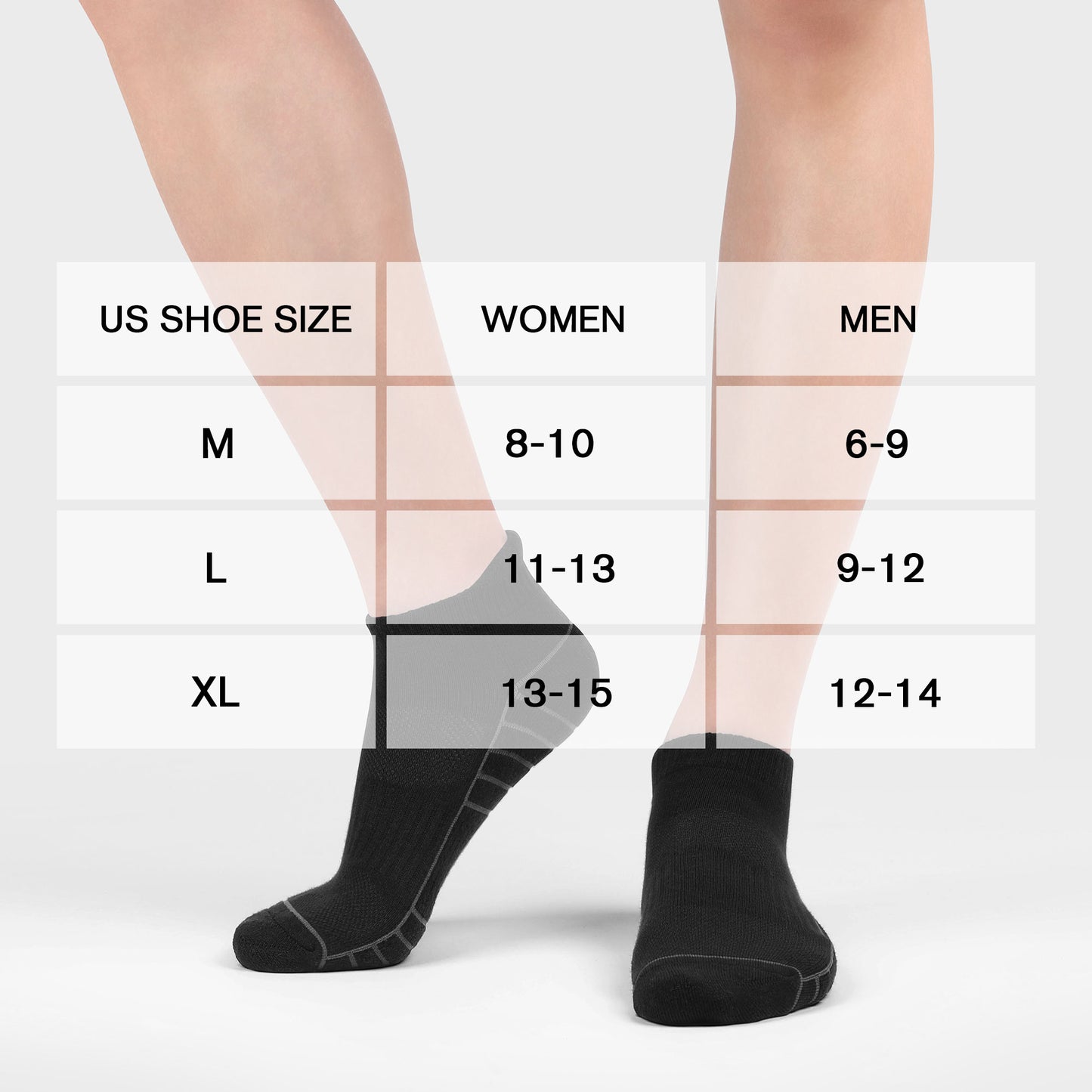 6 Pack Men's Ankle Socks Athletic Socks with Cushion Low Cut Socks Sports Socks for Women Men 6-9/9-12/12-14