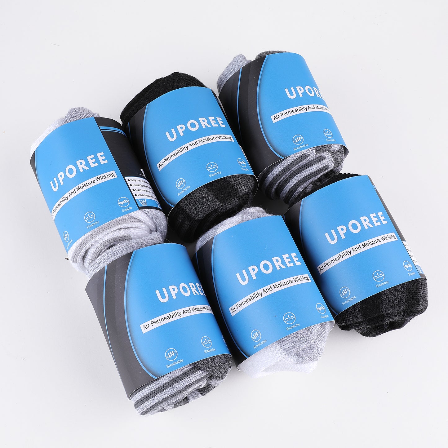 Uporee 10 Pairs Athletic Running Low Cut Socks Thin Cotton Soft Ankle Tab Socks